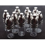 10x Small Empty Glass Vial Mojo Bottle Pendant with Silver Screw Cap